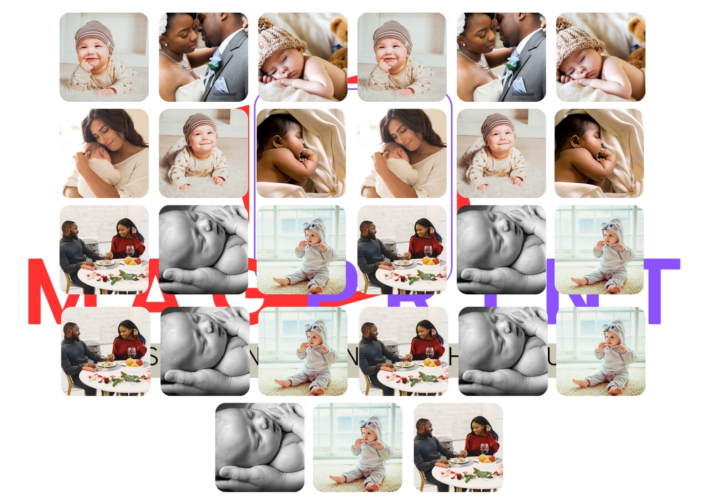 Magnets photo carré - MAGPRINT